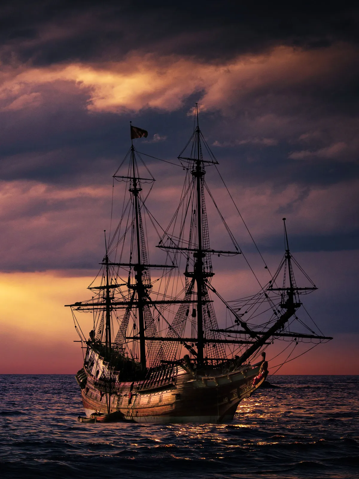 Old European Sail Ship