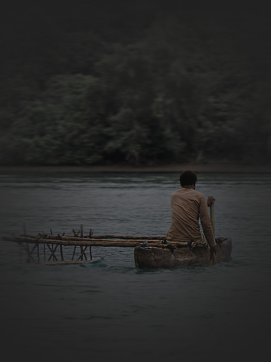 Austronesian outrigger canoe