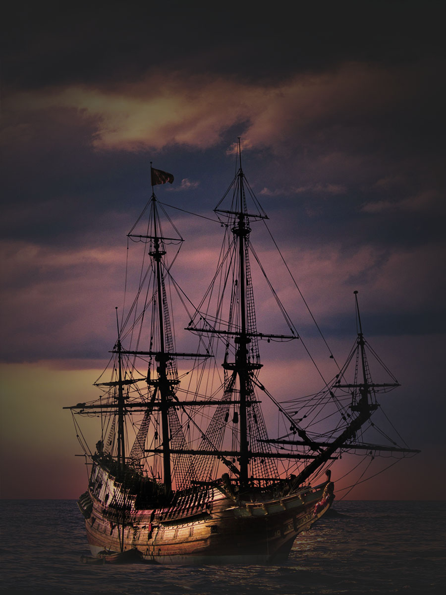Old European Sail Ship