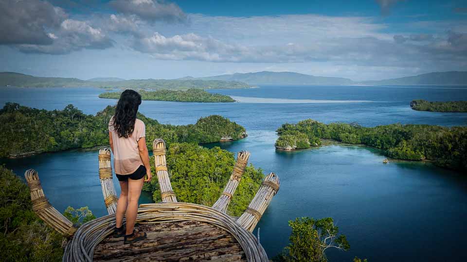 A viewpoint in Raja Ampat