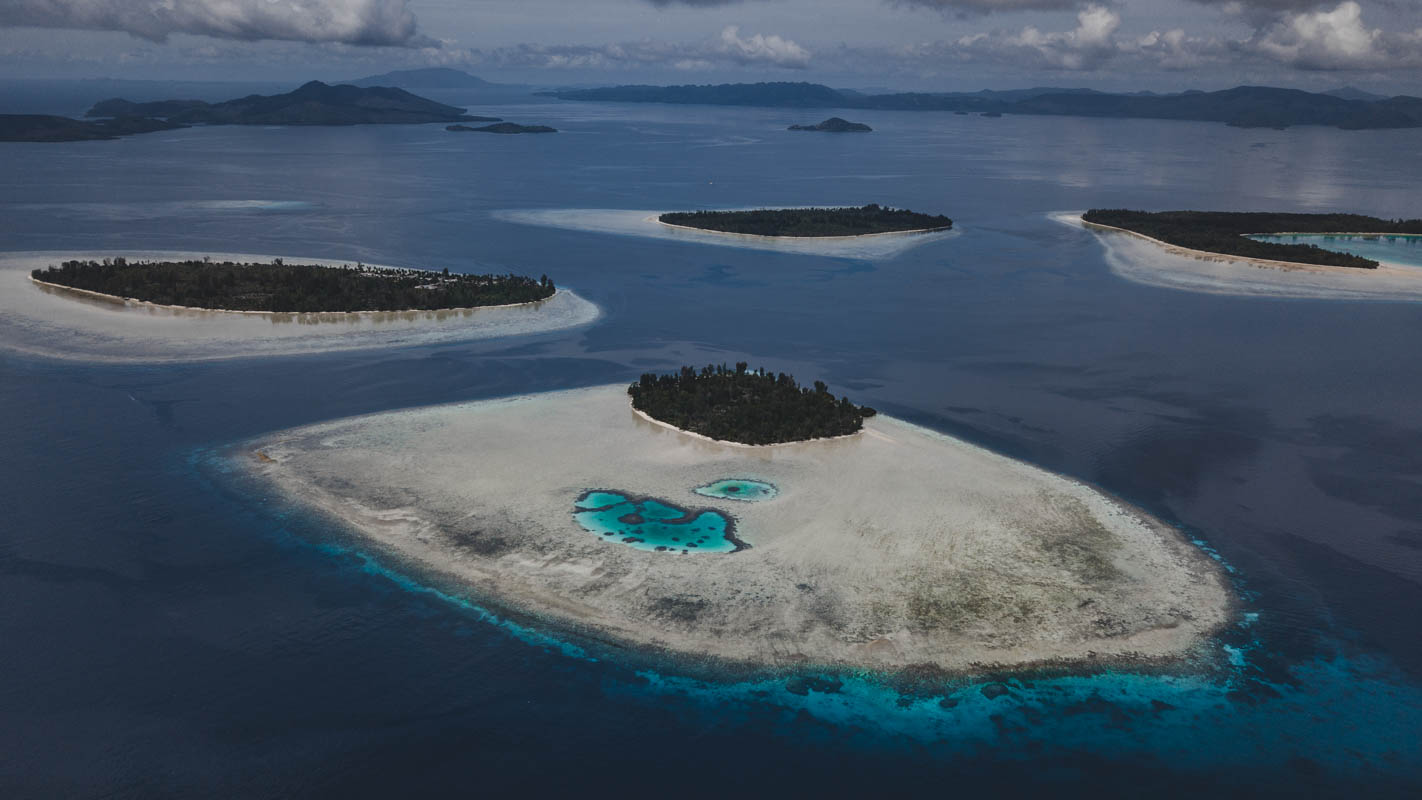 Raja Ampat's flat sand islands