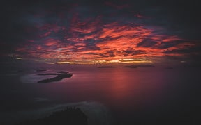 Colourful sunset over Raja Ampat's islands